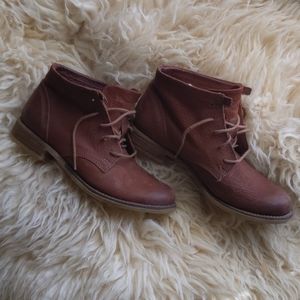 Genuine leather dress boots
